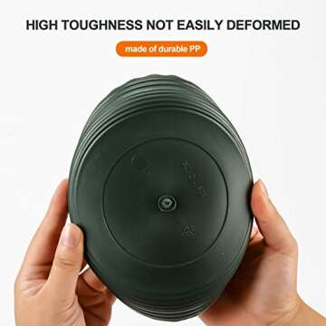 ECOESPTI 12Pcs Plant Saucer, 6 8 10 Inch Durable Plastic Plant Tray, Black Round Plant Pot Saucers, Drip Tray for Indoor and Outdoor Garden