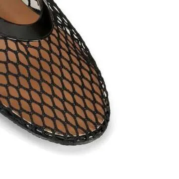 Stylish MICIFA Mesh Ballet Flats for Women in Black/Gold