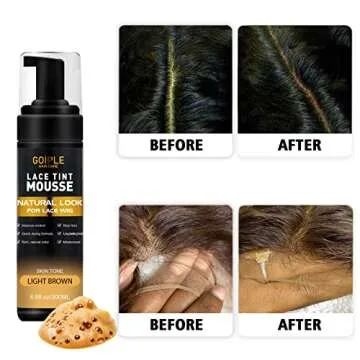 Natural Lace Tint Mousse for Wigs and Hairpieces - Light Brown