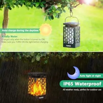 Stylish TomCare Solar Lanterns - Perfect for Any Outdoor Space