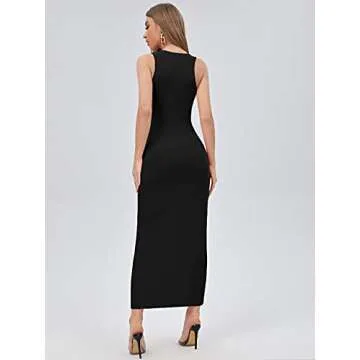 Verdusa Basic Sleeveless Bodycon Maxi Long Dress for Women