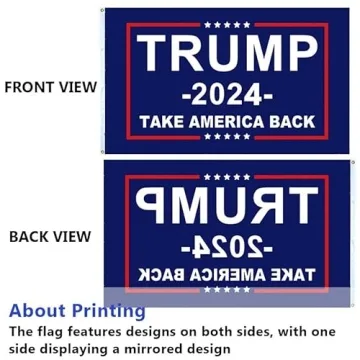 Donald Trump 2024 Flags - Vibrant 3x5FT Pack of 2