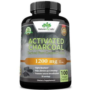 Activated Charcoal Capsules for Detox and Gut Health