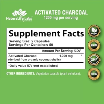 Activated Charcoal Capsules for Detox and Gut Health
