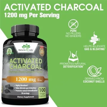 Activated Charcoal Capsules for Detox and Gut Health