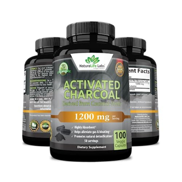 Activated Charcoal Capsules for Detox and Gut Health