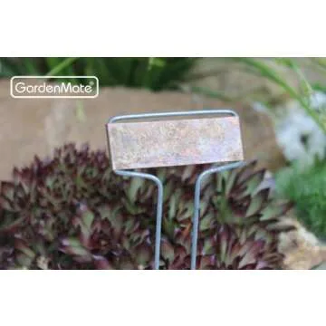 GardenMate 25-Pack Weatherproof Banner Copper Metal Plant Labels, Height 10.5", Label Area 2.5'' x 7/8''