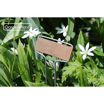 GardenMate 25-Pack Weatherproof Banner Copper Metal Plant Labels, Height 10.5", Label Area 2.5'' x 7/8''