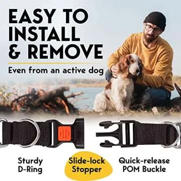 Prong Collar for Dogs - No Pull, Pinch Collar with Adjustable Quick Release - Stainless Steel Metal Dog Choker Chain for Small, Medium, Large Breed Sizes