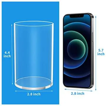 NIUBEE 2 Pack Acrylic Pen Holder - Stylish Desk Organizer