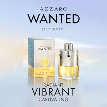 Azzaro Wanted Eau de Toilette - Vibrant & Irresistible Mens Cologne - Woody, Citrus & Spicy Fragrance - Cardamom, Lemon, Vetiver - Everyday Wear - Luxury Perfumes for Men - Value Size, 5.1 Fl. Oz