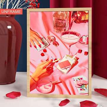 Trendy Pink Posters for Room Aesthetic Canvas Wall Art