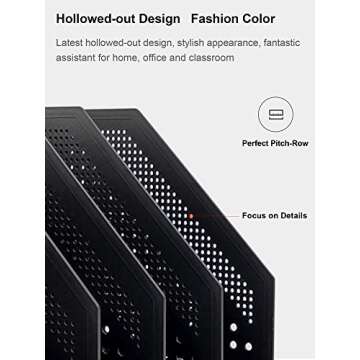 Leven Collapsible Magazine File Holder/Desk Organizer for Office Organization and Storage with 4 Vertical Compartments