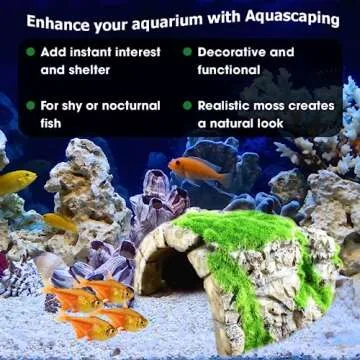 SunGrow Fish Tank Hideout Cave for Betta & Cichlids