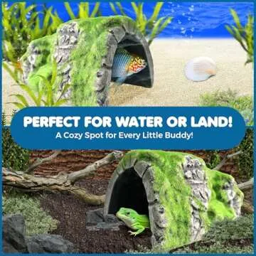 SunGrow Fish Tank Hideout Cave for Betta & Cichlids