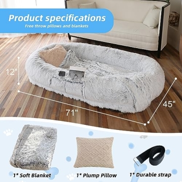 WROS Human Dog Bed Comfort for You and Pets