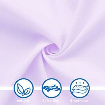 Crib Sheets Girl, Baby Crib Sheets for Standard Crib Mattress & Toddler Bed Mattress, Snug Fit Breathable Soft Fitted Crib Sheet (28''x 52''x 8''), Crib Sheets for Baby Girl 2 Pack Pink & Violet