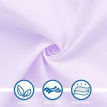 Crib Sheets Girl, Baby Crib Sheets for Standard Crib Mattress & Toddler Bed Mattress, Snug Fit Breathable Soft Fitted Crib Sheet (28''x 52''x 8''), Crib Sheets for Baby Girl 2 Pack Pink & Violet