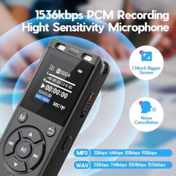 96GB Digital Voice Recorder Easy Control with Playback