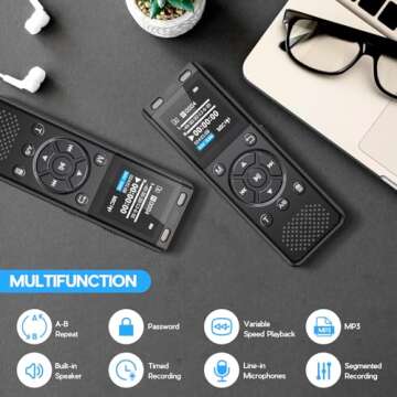 96GB Digital Voice Recorder Easy Control with Playback