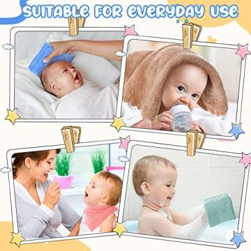 150 Pieces Baby Washcloths Bulk 10 x 10 Inch Baby Face Skin Wash Cloths Towels Set Absorbent Wash Clothes for Babies Wash Cloths for Newborns Gentle on Skin
