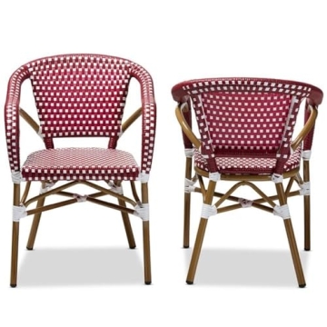 Baxton Studio Eliane Bistro Dining Chair - Stylish & Stackable