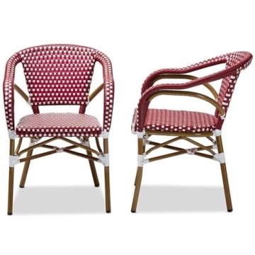 Baxton Studio Eliane Bistro Dining Chair - Stylish & Stackable