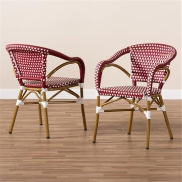 Baxton Studio Eliane Bistro Dining Chair - Stylish & Stackable