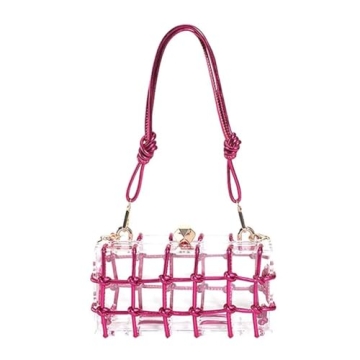 Glamorous Clear Acrylic Rhinestone Clutch – Perfect for Weddings & Parties