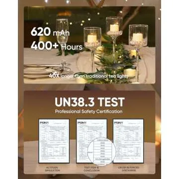 Homemory 12pcs Remote Timer LED Tea Lights Candles, 400+Hours Flickering Flameless Battery Operated Votive Candles for Tabletop Lighting, Centerpieces Decor, Holiday Decor