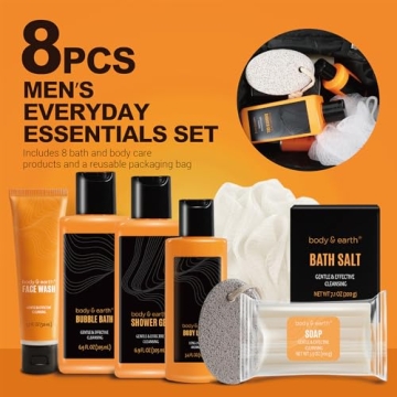 Citrus Bath & Body Gift Set for Men - Luxury Basket