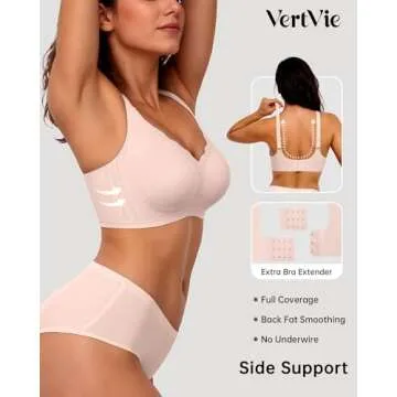Vertvie Wireless Seamless Bra for Comfort and Style