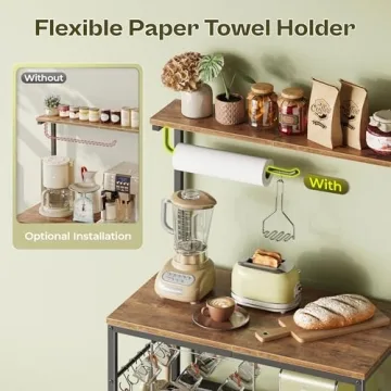 Space-Saving Huuger 4-Tier Bakers Rack for Kitchen Organization