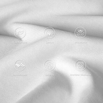 TILLYOU Cotton Toddler Pillowcases - 2 Pack Super Soft Kids Travel Pillow Cases Envelope Closure for Boys Girls, 14.5x20 Inches, White