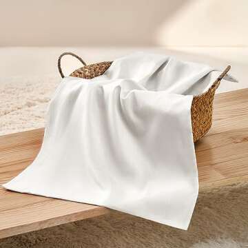 TILLYOU Cotton Toddler Pillowcases - 2 Pack Super Soft Kids Travel Pillow Cases Envelope Closure for Boys Girls, 14.5x20 Inches, White