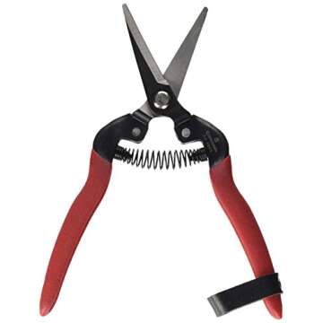 Corona AG 4940 Long Curved Snip - Tempered Steel for Grape Harvesting