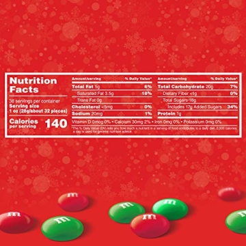 M&M'S Christmas Milk Chocolate Bulk 38 oz Bag