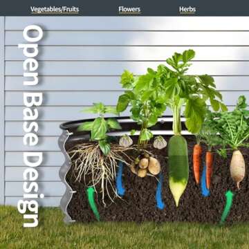 Kesfitt Raised Garden Bed Kit,Outdoor Galvanized Planter Boxes with Safety Edging and Gloves,Large Metal Beds for Gardening Vegetables,Fruits,Flower(6x3x1FT)