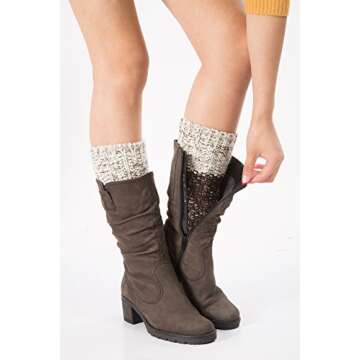 Owlgift Cable Knit Leg Warmers for Yoga and Dance