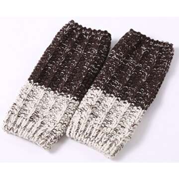 Owlgift Cable Knit Leg Warmers for Yoga and Dance