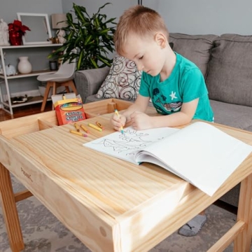 Papablic 2 in 1 Kid Activity Table for Creative Play