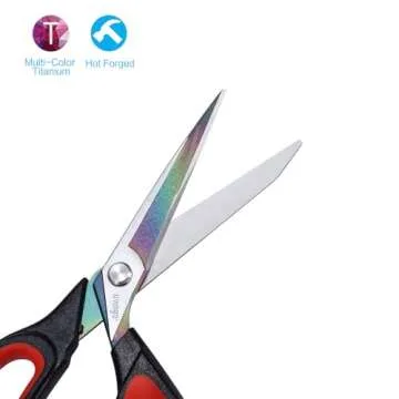 LIVINGO Heavy Duty Fabric Scissors - Titanium Coated Precision