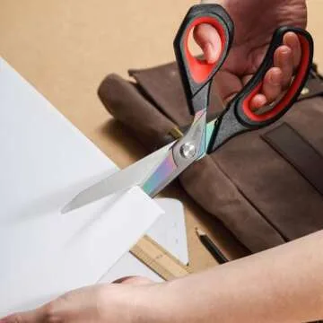 LIVINGO Heavy Duty Fabric Scissors - Titanium Coated Precision