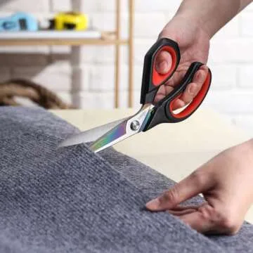 LIVINGO Heavy Duty Fabric Scissors - Titanium Coated Precision