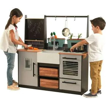 Wooden Farm to Table Play Kitchen for Kids