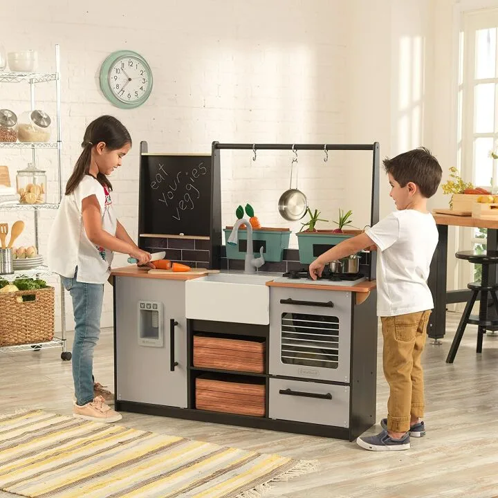 Wooden Farm to Table Play Kitchen for Kids