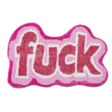RoomTalks Funny Cute Pink Bathroom Rugs Bath Mat Non Slip Washable 2x3 Small Rugs for Bedroom Dorm K...