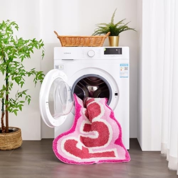 RoomTalks Funny Cute Pink Bathroom Rug Non Slip Washable 2x3