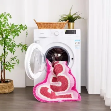 RoomTalks Funny Cute Pink Bathroom Rug Non Slip Washable 2x3