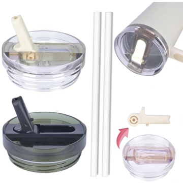 40oz Tumbler Detachable Flip Straw Lid for Stanley Cup Accessory, Lids for Stanley Cups, Leak Proof ...